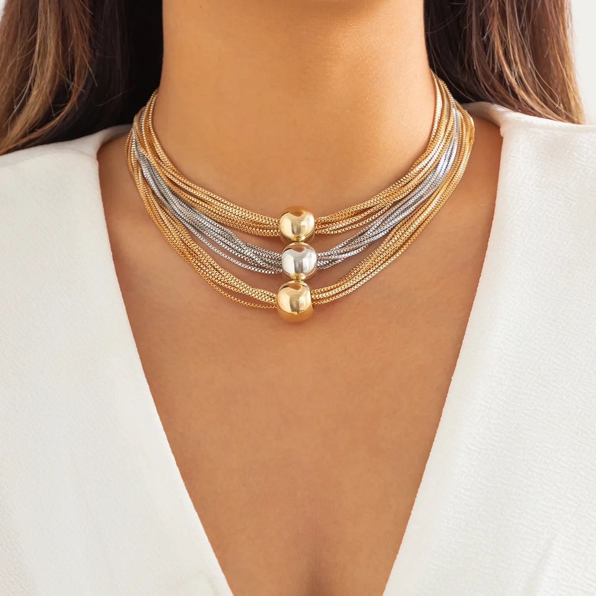 Multi-chain Necklace with Spheres