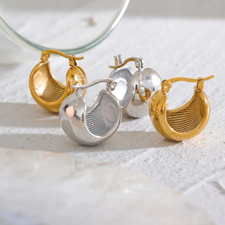 Wavy Hoop Earrings
