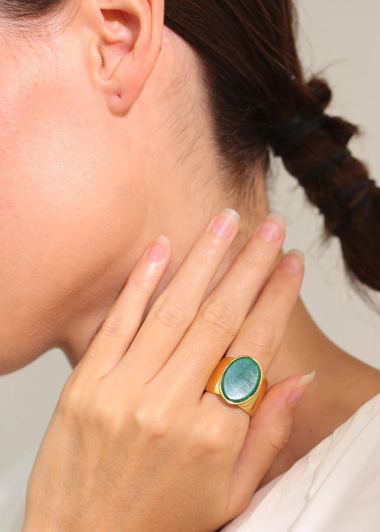Gold Solitaire Ring