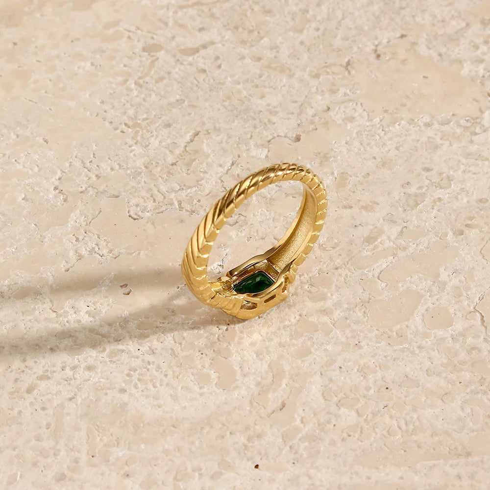 Rectangular Crystal Ring