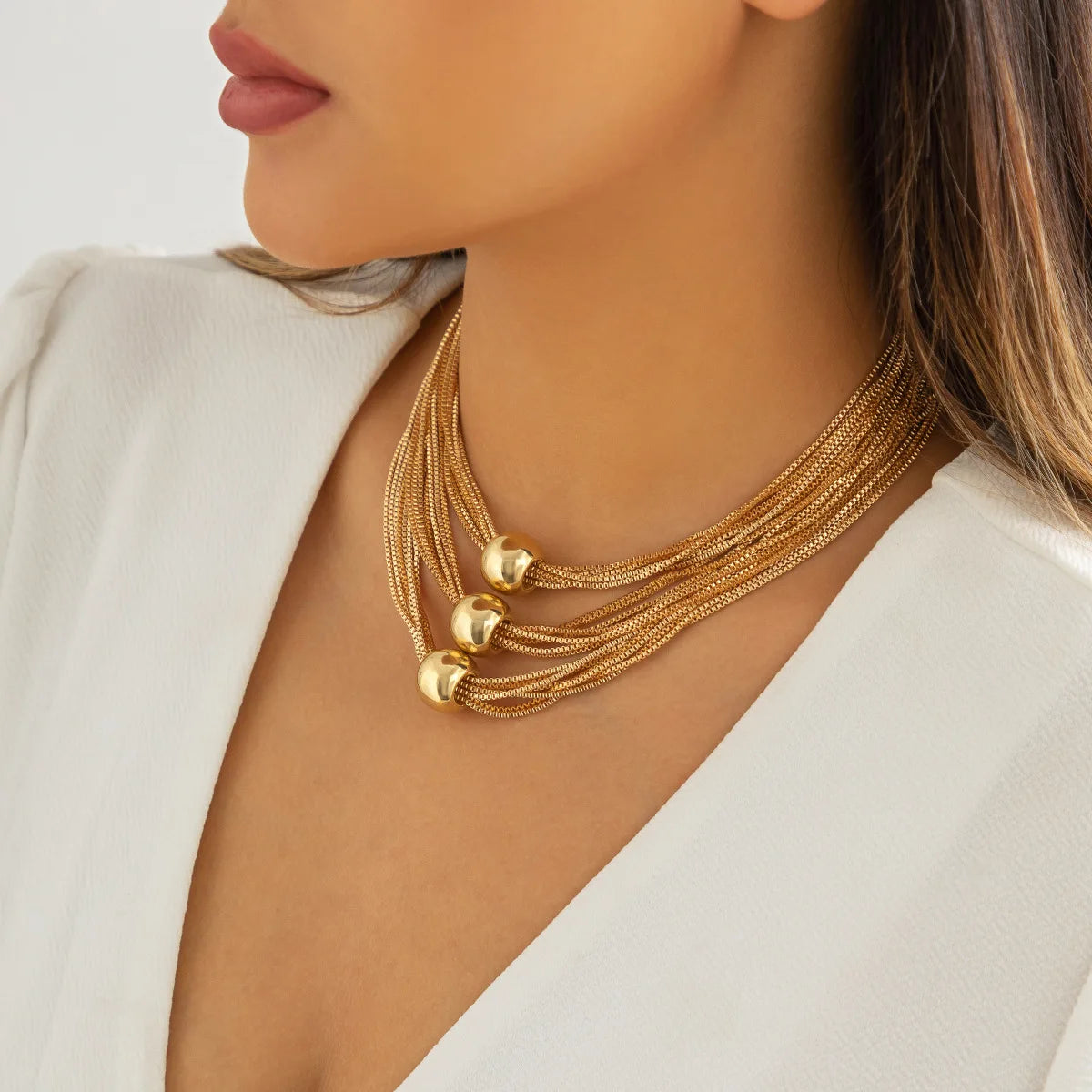 Multi-chain Necklace with Spheres