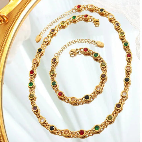 Twisted Set (Necklace and Bracelet)