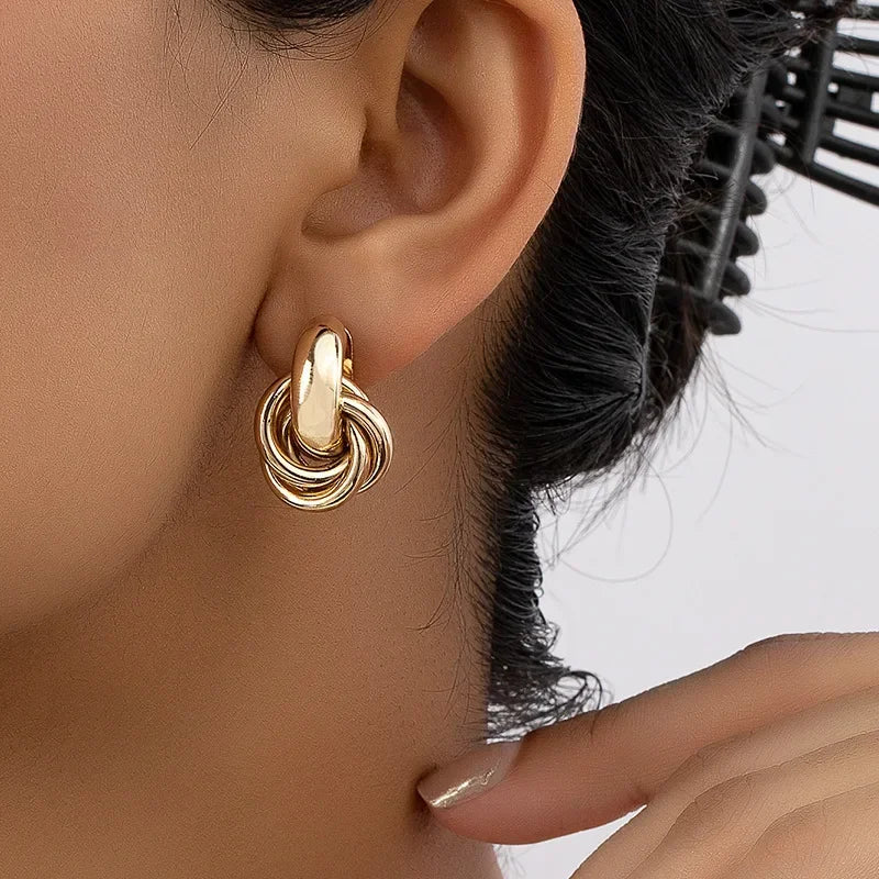 Intertwined Link Earrings