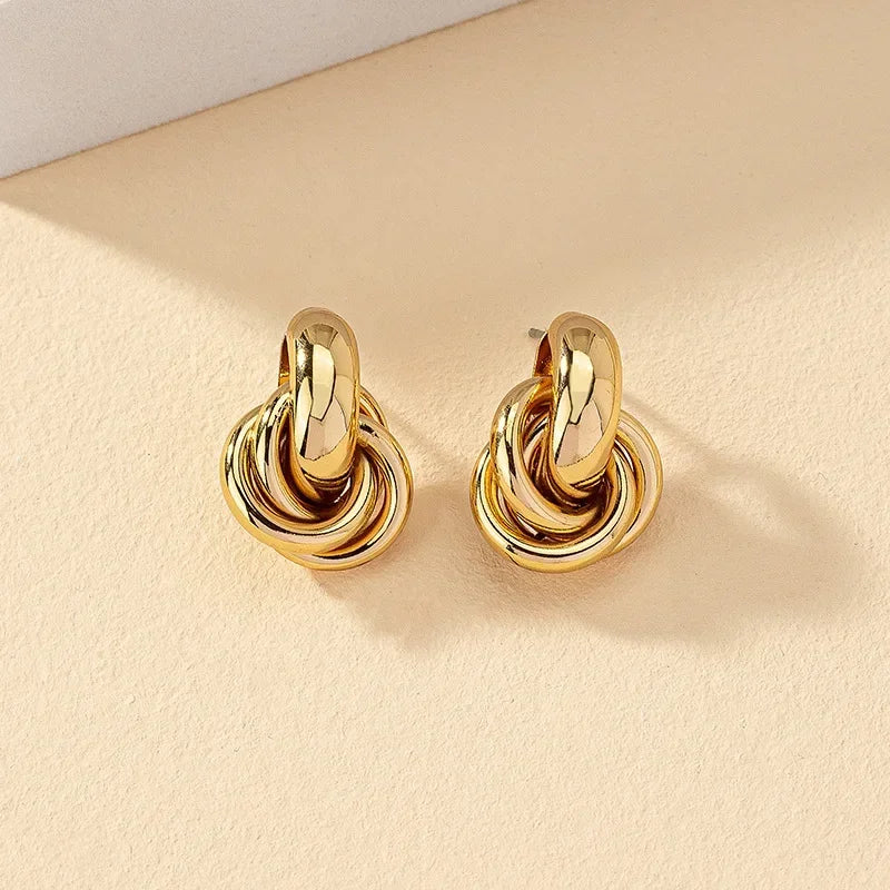 Intertwined Link Earrings