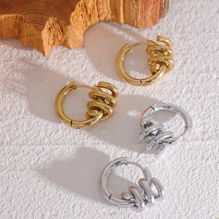 Intertwined Hoop Earrings
