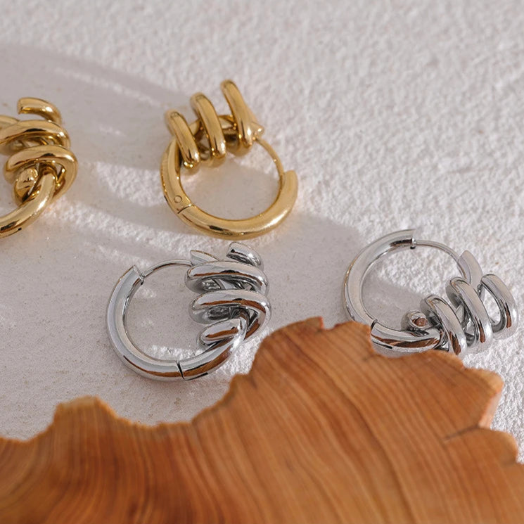 Intertwined Hoop Earrings