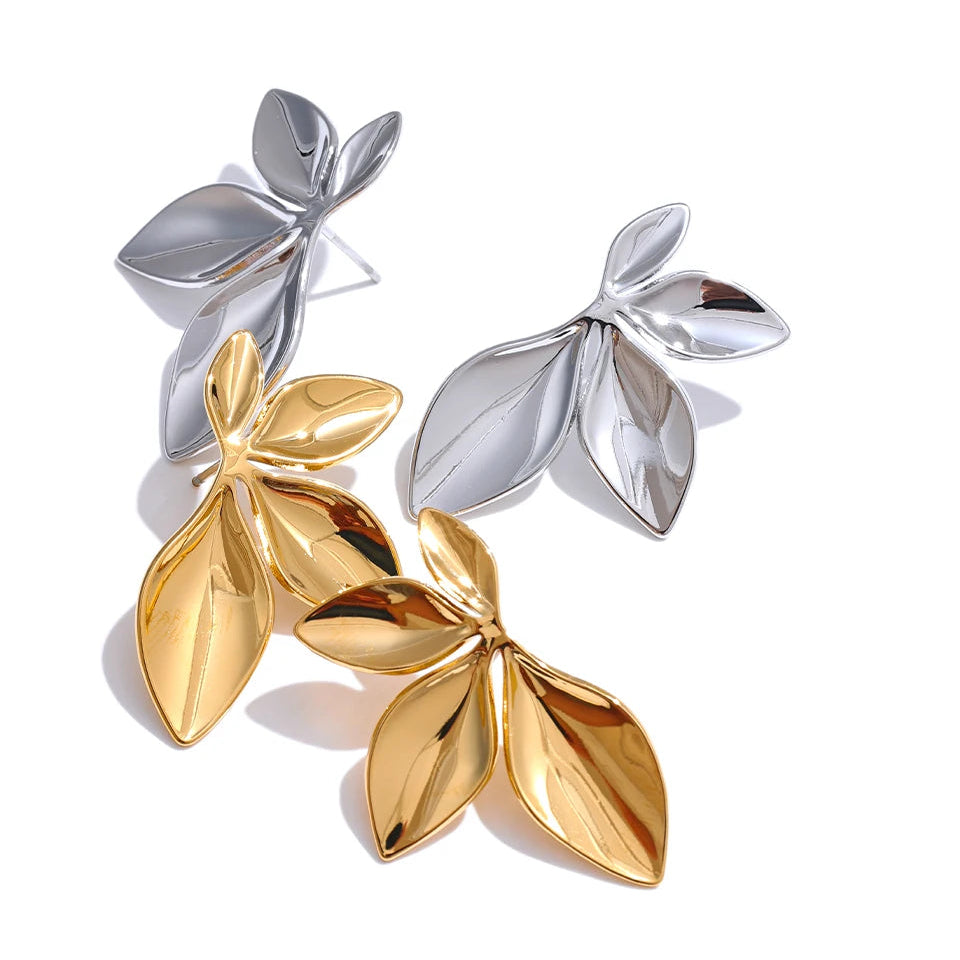 Silver Leaf Earrings