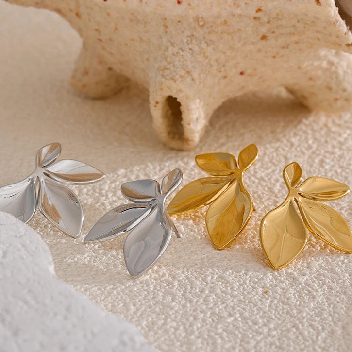 Silver Leaf Earrings