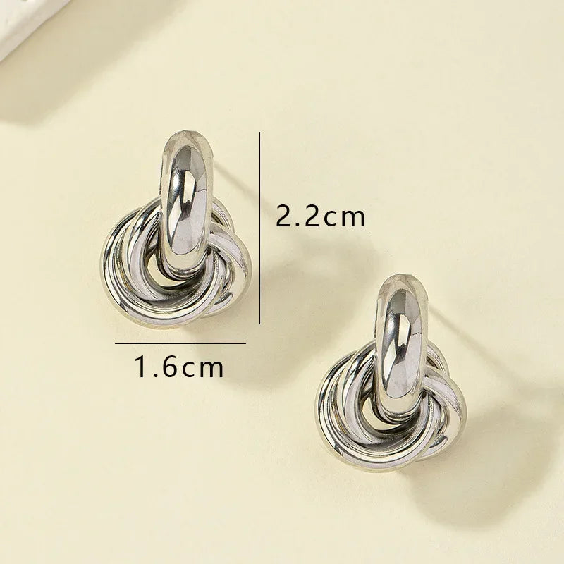 Intertwined Link Earrings