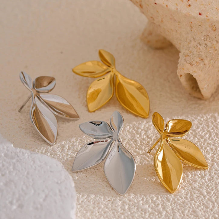 Silver Leaf Earrings