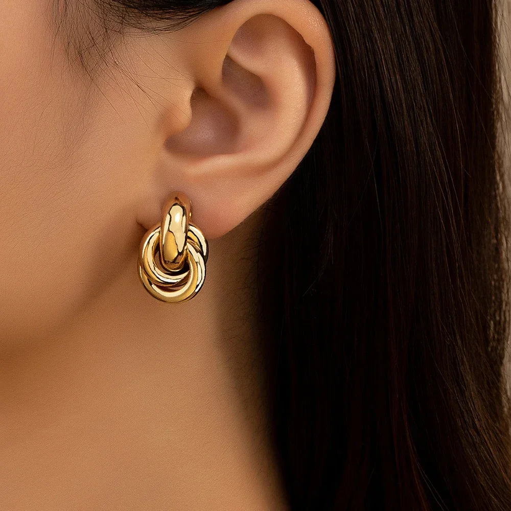 Intertwined Link Earrings