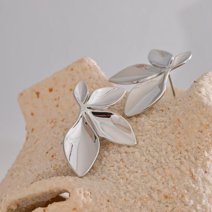 Silver Leaf Earrings