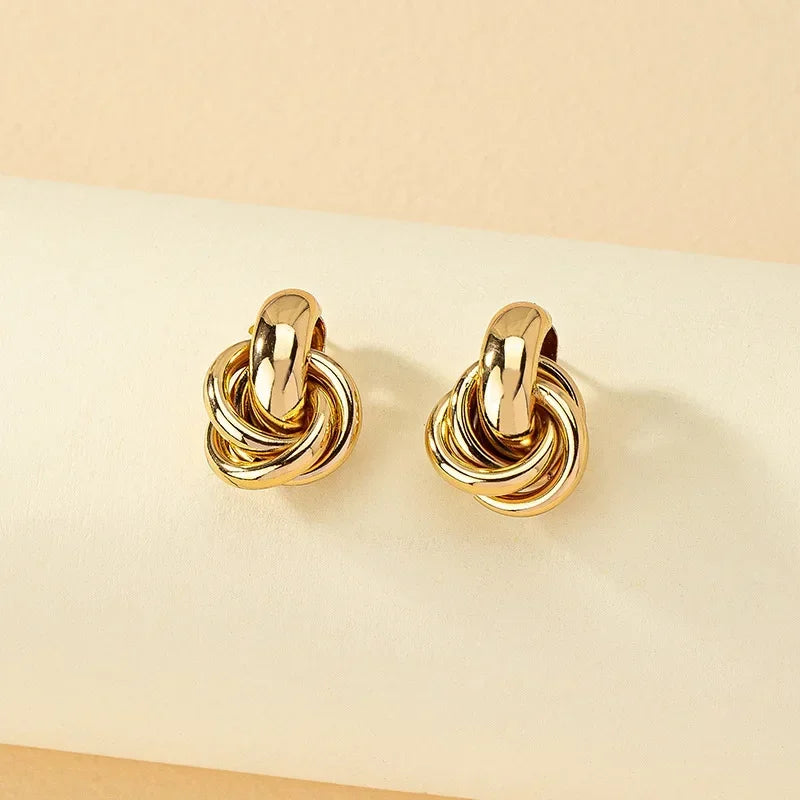 Intertwined Link Earrings