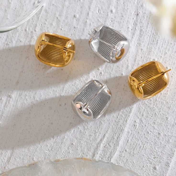 Wavy Hoop Earrings