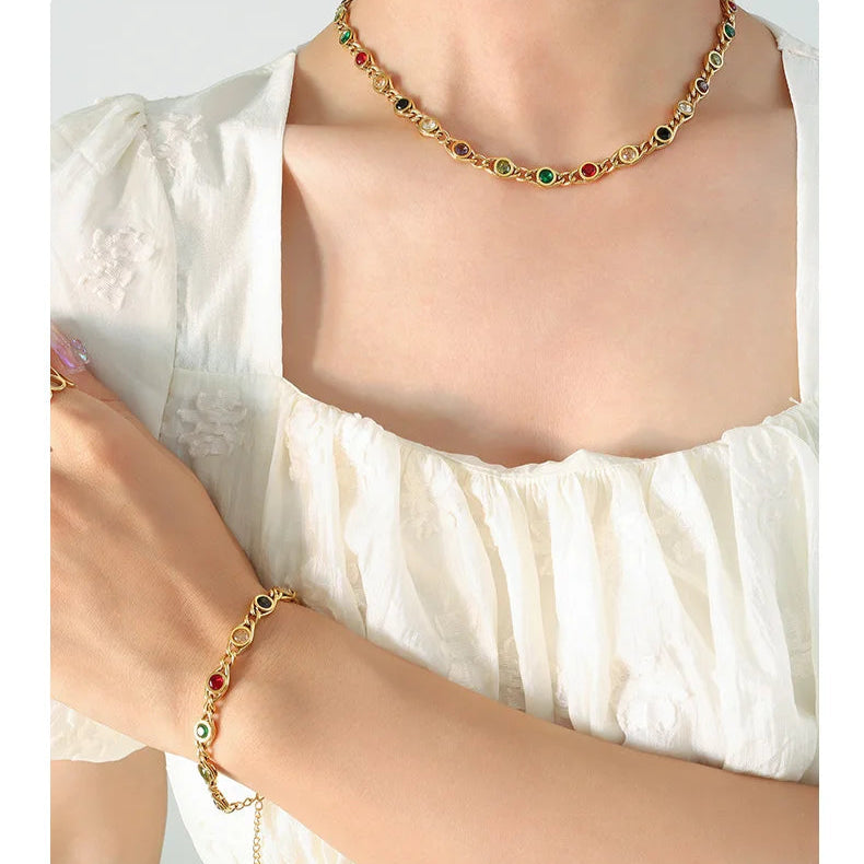 Twisted Set (Necklace and Bracelet)