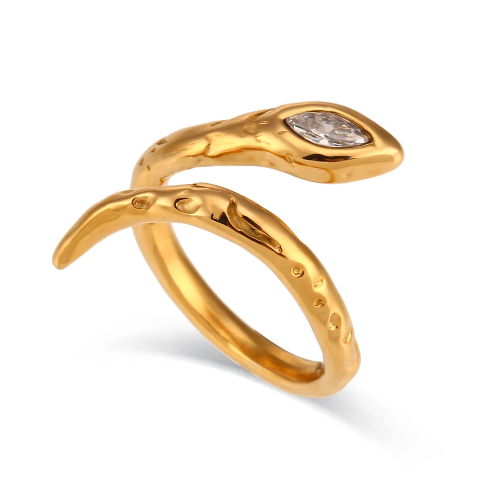 Golden Snake Ring