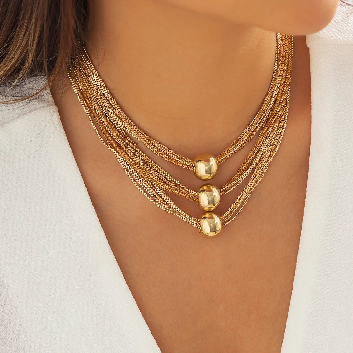 Multi-chain Necklace with Spheres