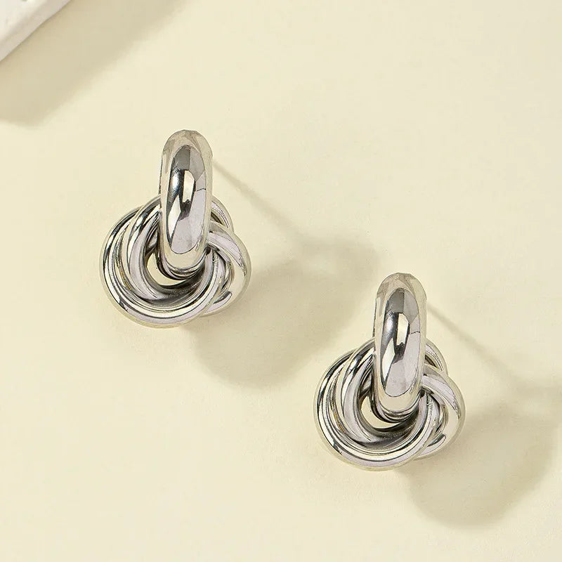 Intertwined Link Earrings