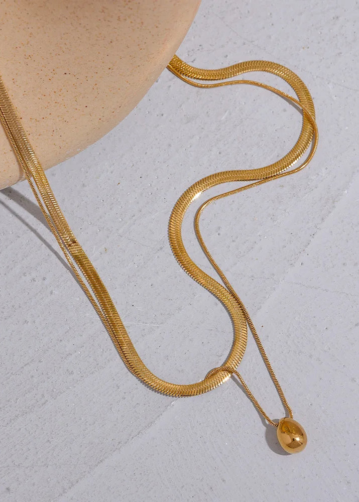 Necklace with Oval Pendant