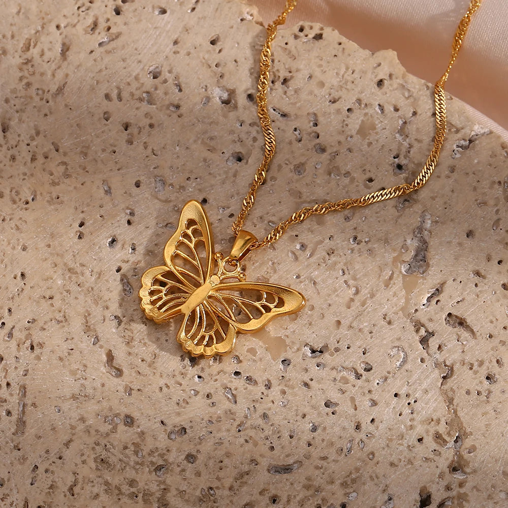 Butterfly Necklace with Diamonds