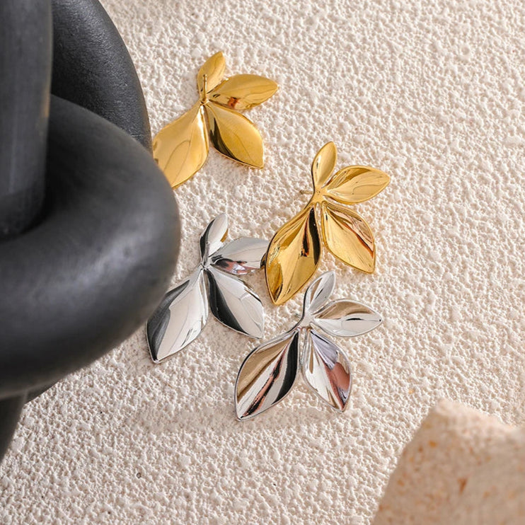 Silver Leaf Earrings