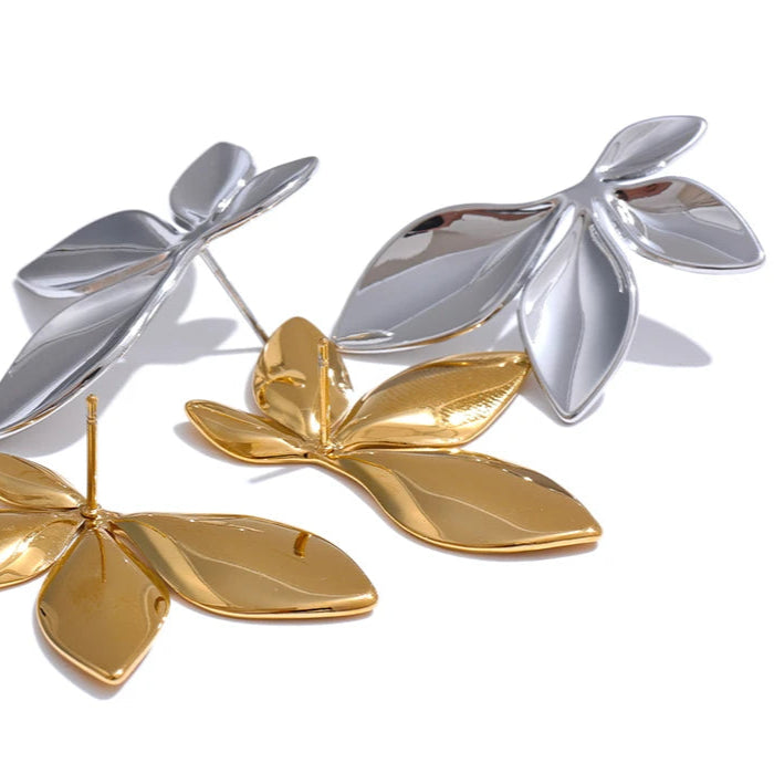 Silver Leaf Earrings